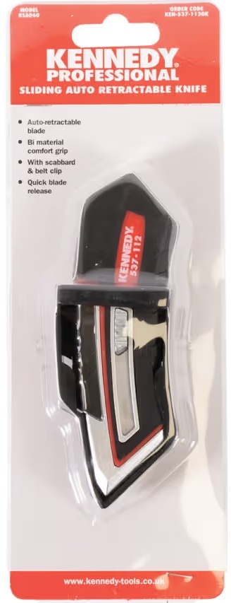 Nóż monterski wysuwny z samoczynnym powrotem 115mm KEN5371120K Kennedy
