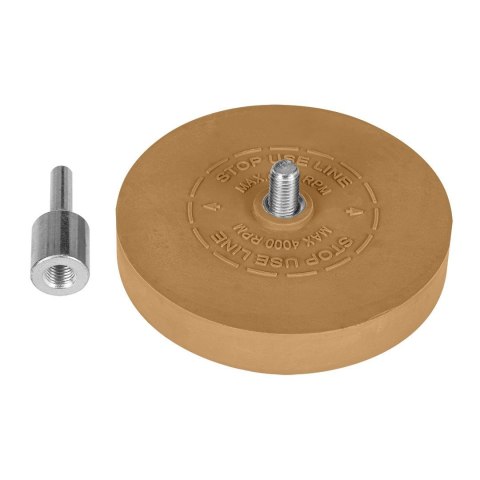 TARCZA DO USUWANIA KLEJU 88*15MM TRZPIEŃ M8 + ADAPTER 6MM NEO