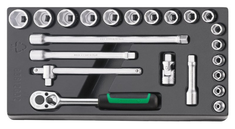 Zestaw narzędzi 3/8" w wytłoczkach z tworzywa do wózków warsztatowych 96838111 Stahlwille Zestaw narzędzi 3/8" w wytłoczkach z tworzywa do wózków warsztatowych 96838111 Stahlwille