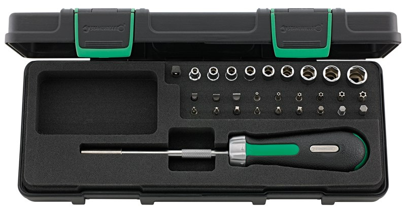 Zestaw 1/4" z pokrętłem grzechotkowym 29 elementów 96182203 Stahlwille Zestaw 1/4" z pokrętłem grzechotkowym 29 elementów 96182203 Stahlwille