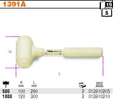 MŁOTEK GUMOWY DLA KAFELKARZY 500G MŁOTEK GUMOWY DLA KAFELKARZY 500G