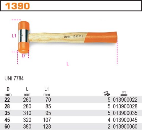 MŁOTEK PLASTIKOWY 60MM MŁOTEK PLASTIKOWY 60MM