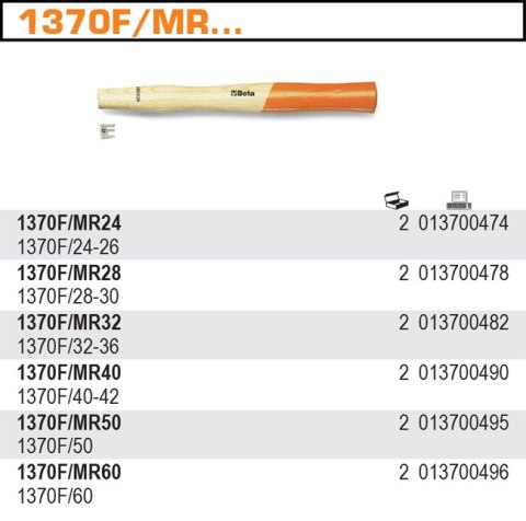 TRZONEK DO MŁOTKA 1370F/60 TRZONEK DO MŁOTKA 1370F/60