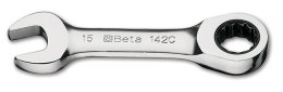 Komplet kluczy płasko-oczkowych krótkich z dwukierunkowym mechanizmem zapadkowym 8-19mm 142C/A12 Beta