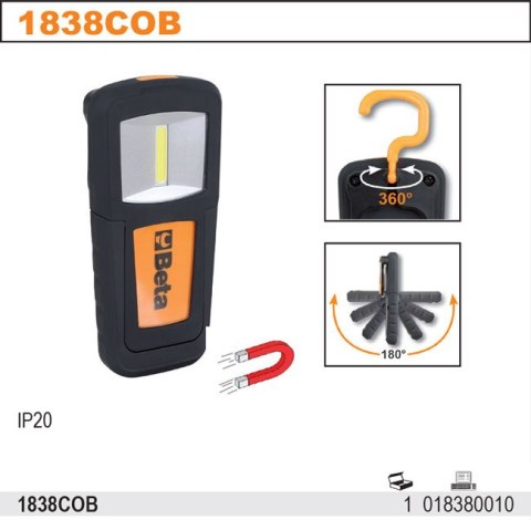 Lampa inspekcyjna led bezprzewodowa 1838COB Beta Lampa inspekcyjna led bezprzewodowa 1838COB Beta