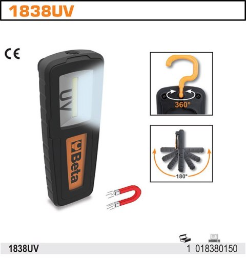 Lampa LED akumulatorowa UV 1838UV Beta Lampa LED akumulatorowa UV 1838UV Beta