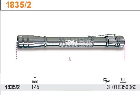 LATARKA INSPEKC.LED Z ALUMINIUM 145MM LATARKA INSPEKC.LED Z ALUMINIUM 145MM