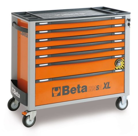 Wózek narzędziowy z 7 szufladami pomarańczowy 2400/C24SA-XL7/O