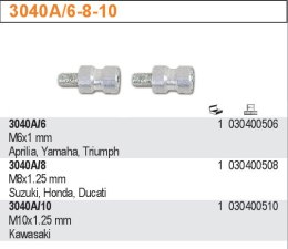 Adapter, blokada aluminiowa do wspornika, 2 SZTUKI, M10X1.25, Beta 3040A/1