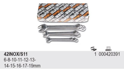 KPL.KL.PŁ-OCZK.INOX 11SZT.W KARTONIE KPL.KL.PŁ-OCZK.INOX 11SZT.W KARTONIE