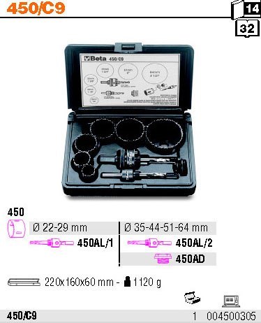 ZESTAW PIŁ OTWOROWYCH 22-64MM 6SZT ZESTAW PIŁ OTWOROWYCH 22-64MM 6SZT
