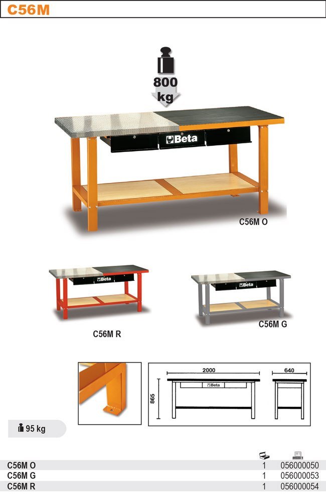 STÓŁ WARSZTATOWY C56M SZARY STÓŁ WARSZTATOWY C56M SZARY