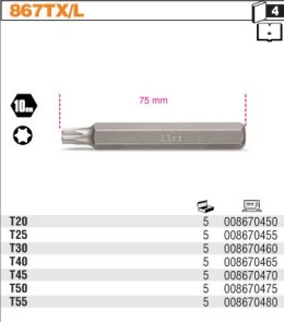 Końcówka wkrętakowa długia profil Torx 30 867TX/L30 Beta