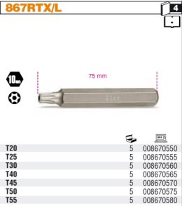 Końcówka wkrętakowa długa profil Tamper Resistant Torx25 867RTX/L25 Beta