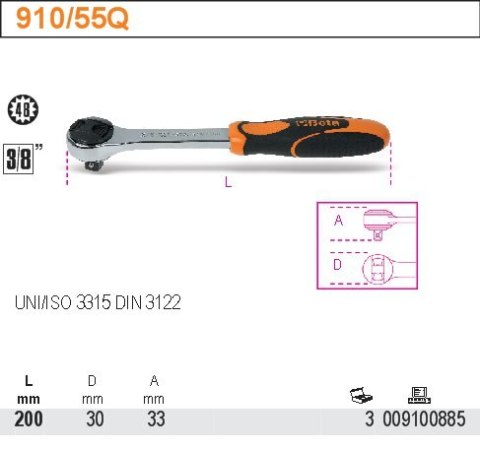POKRĘTŁO Z MECH.ZAPADKOWYM 3/8" 48 ZĘBÓW POKRĘTŁO Z MECH.ZAPADKOWYM 3/8" 48 ZĘBÓW