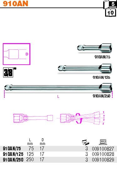 PRZEDŁUŻACZ Z KULIS. ZABIERAKIEM L 125MM PRZEDŁUŻACZ Z KULIS. ZABIERAKIEM L 125MM