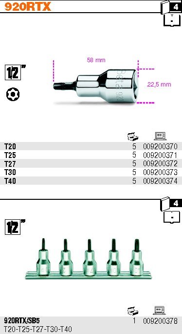 NASADKA 1/2" TRZPIENIOWA PROFIL TAMPER R NASADKA 1/2" TRZPIENIOWA PROFIL TAMPER R