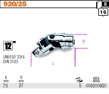 Przegub 1/2" 75mm 920/25 Beta Przegub 1/2" 75mm 920/25 Beta