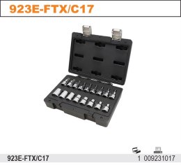 Zestaw 17 nasadek 1/2" profil Torx i FTX w pudełku 923E-FTX/C17 Beta