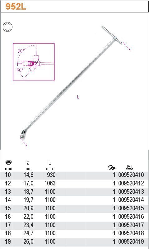 KLUCZ NASADOWY TYPU T DŁUGI 10MM KLUCZ NASADOWY TYPU T DŁUGI 10MM