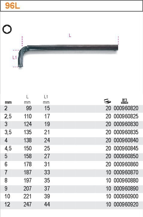 KLUCZ TRZPIENIOWY KĄTOWY DŁUGI 4MM KLUCZ TRZPIENIOWY KĄTOWY DŁUGI 4MM