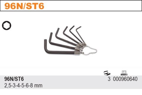KPL.KLUCZY TRZPIENIOWYCH 2,5-8MM 6SZT KPL.KLUCZY TRZPIENIOWYCH 2,5-8MM 6SZT