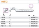 KLUCZ HAKOWY Z PAZUREM PRZEGUBOWY 80-120MM 99SQ/80-120 BETA