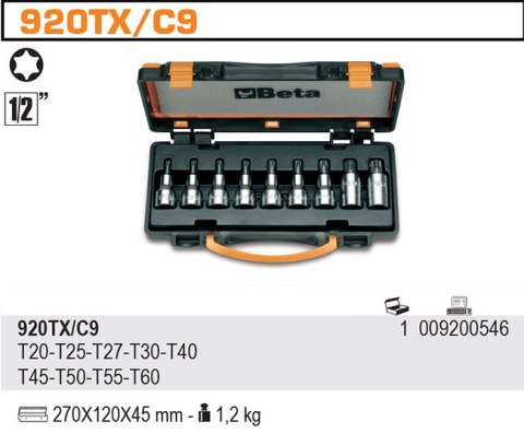 KPL.NASADEK TRZPIEN. TORX T20-60 9SZT KPL.NASADEK TRZPIEN. TORX T20-60 9SZT