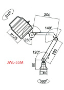 Lampa techniczna maszynowa LED (średnie ramię) JWL-55M