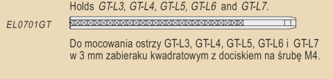 Trzpień do mocowania ostrzy GT-L3,4,5,6,7 EL0701GT GRAT-TEC