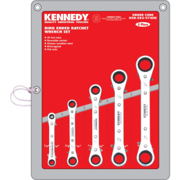 Zestaw kluczy oczkowych zapadkowych calowych 1/4"-7/8" 5szt. KEN5829740K Kennedy