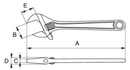 Klucz nastawny chromowany z dwustronną szczęką dł. 110 mm, rozstaw: 13 mm 8069 C Bahco