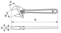 Klucz nastawny szczęka dwustronna dł. 110 mm, rozstaw: 13 8069 IP Bahco