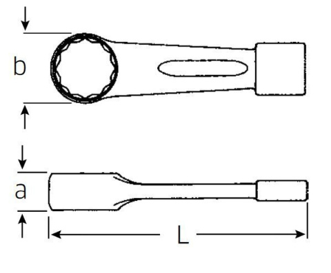 Klucz oczkowy jednostronny 110mm do pobijania 42050110 Stahlwille Klucz oczkowy jednostronny 110mm do pobijania 42050110 Stahlwille