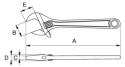 Chromowany klucz nastawny, szczęki dwukierunkowe dł. 158mm, rozstaw: 20mm, 9070 C Bahco