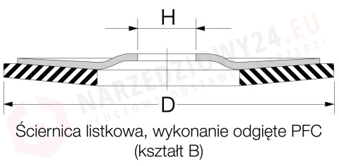Ściernica odgięta listkowa 115x22,23; 10 szt., POLIFAN PFC 115 A-COOL 60 SG INOX+ALU; Linia wydajna SG; 67756115 PFERD Ściernica odgięta listkowa 115x22,23; 10 szt., POLIFAN PFC 115 A-COOL 60 SG INOX+ALU; Linia wydajna SG; 67756115 PFERD