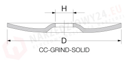 Ściernica do szlifowania 100x16; 10 szt., CC-GRIND-SOLID 100 SG STEEL/16,0; Linia wydajna SG; 64185100 PFERD