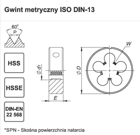 Narzynka maszynowa DIN-22568 M1,6 6g HSS 800 n1-121001-0016 FANAR Narzynka maszynowa DIN-22568 M1,6 6g HSS 800 n1-121001-0016 FANAR