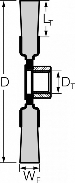 Szczotka tarczowa niepleciona RBU do szlifierek kątowych z gwintem M14x2; POS RBU 12512/M14 INOX 0,30; 1 szt.; PFERD