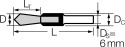 Szczotka - pędzelek trzpieniowy ostry niepleciony, PBUS 1010/6 ST 0,30; 43217002 PFERD; Komplet 10 szt.