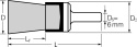 Szczotka - pędzelek trzpieniowy niepleciony PBU 1010/6 INOX 0,15; 43204010 PFERD; Komplet 10 szt.