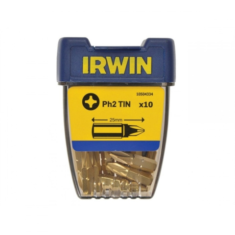 GROT TYPU PHILLIPS TIN-TYTANOWY 1/4'' 25MM 10SZT. PH2 10504334 IRWIN GROT TYPU PHILLIPS TIN-TYTANOWY 1/4'' 25MM 10SZT. PH2 10504334 IRWIN