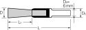 Szczotka - pędzelek trzpieniowy INOX-TOTAL, PBGSIT 1010/6 INOX 0,35; 43200107 PFERD; Komplet 10 szt.