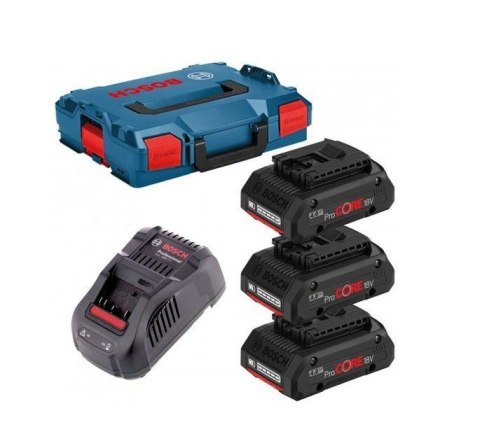 ZESTAW STARTOWY 18V 3x4.0AH PROCORE + ŁĄDOWARKA GAL1880CV 0615990L1R BOSCH ZESTAW STARTOWY 18V 3x4.0AH PROCORE + ŁĄDOWARKA GAL1880CV 0615990L1R BOSCH