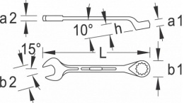 1 B 2AF Klucz płasko - oczkowy UD - Profil 2