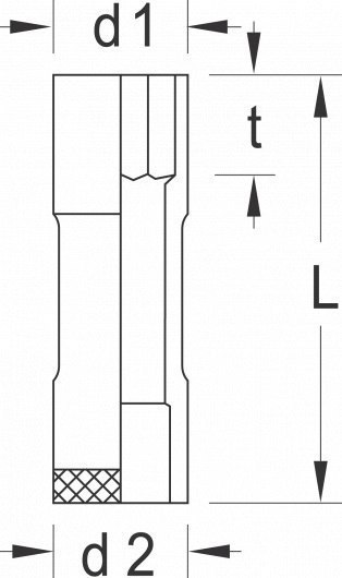 Klucz nasadkowy 1/2" 6-kant UD-Profil długi 12mm 1718754 GEDORE Klucz nasadkowy 1/2" 6-kant UD-Profil długi 12mm 1718754 GEDORE
