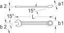 Klucz oczkowo-płaski, długi, Profil-UD 9 mm 6080170 GEDORE