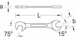 Klucz szczękowy dwustronny, mały 4,5 mm 6094040 Gedore