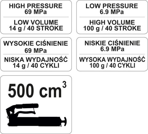 SMAROWNICA WZMOCNIONA DWUSEKCYJNA 0,5L YT-07041 YATO SMAROWNICA WZMOCNIONA DWUSEKCYJNA 0,5L YT-07041 YATO