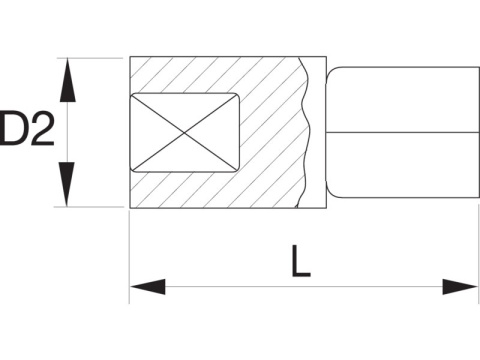 Przejściówka z 1/2" na 3/8" K7764D BAHCO Przejściówka z 1/2" na 3/8" K7764D BAHCO